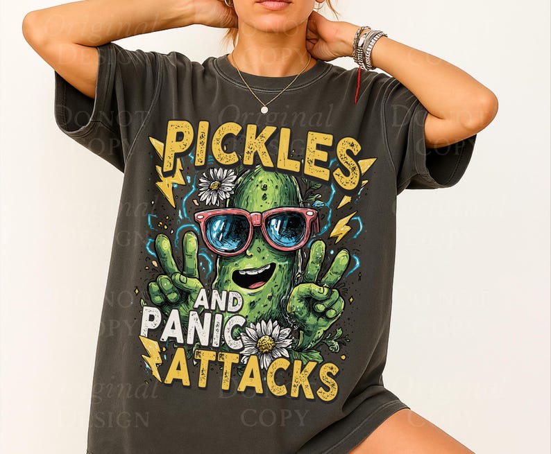 Pickles and Panic Attacks PNG, Funny Pickle Mental Health Humor Snarky ...