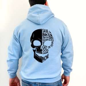 Save a Biker Open your Fucking Eyes and Get Off your Goddamn Phone svg, Biker skull svg, Skeleton svg, Funny biker shirt svg image 6