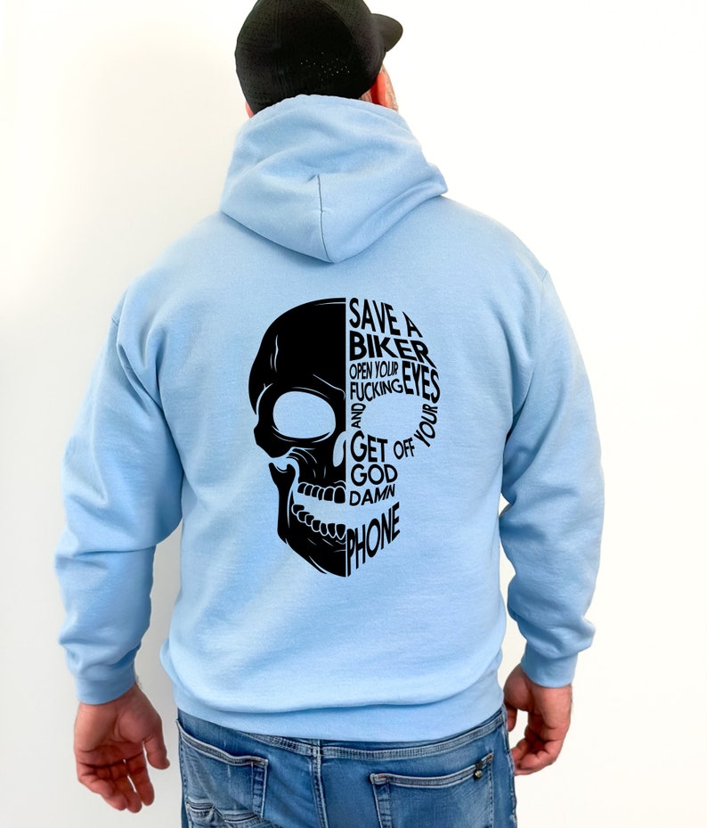 Save a Biker Open your Fucking Eyes and Get Off your Goddamn Phone svg, Biker skull svg, Skeleton svg, Funny biker shirt svg image 6