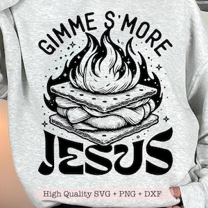 Dame más Jesús SVG PNG, svg de campamento cristiano de moda, svg cristiano divertido, svg divertido de otoño de Halloween, svg de camisa religiosa