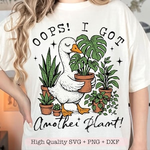 ¡Uy! ¡Tengo otra planta de ganso! PNG, Amante de las plantas divertido PNG, Humor sarcástico de jardinería PNG, Meme de ganso vintage PNG, Amante de las plantas de moda PNG