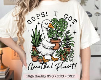 ¡Uy, tengo otra planta de ganso! PNG, Amante de las plantas divertido PNG, Humor sarcástico de jardinería PNG, Meme de ganso vintage PNG, Amante de las plantas de moda PNG