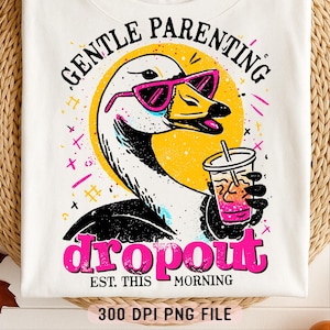 Décrochage parental doux PNG, Sublimation drôle de café d'oie sarcastique, Humour de maman sarcastique à la mode png, Parent épuisé de café glacé rétro png
