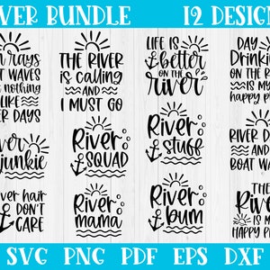 リバー バンドル svg、サマー シャツ svg、リバー 引用 svg、リバー 格言 svg、リバー svg、リバー ライフ svg、サマー カット ファイル、クリカット用サマー svg