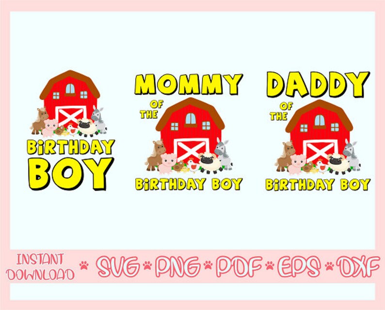Barn birthday svgTractor shirt svgFarm birthday svgFarm Etsy