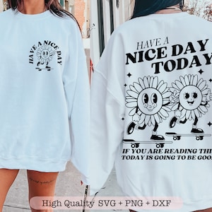 Buona giornata oggi in formato svg, citazione positiva in formato svg, fiore retrò png, tasca anteriore e posteriore in formato svg, margherita alla moda in formato svg