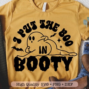 I Put The Boo In Booty SVG, Funny Halloween svg, Retro Halloween Shirt svg, Spooky Season svg