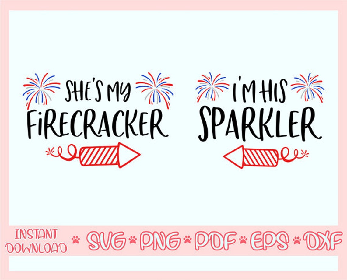 She's my firecracker svgI'm his sparkler svg4th of Etsy