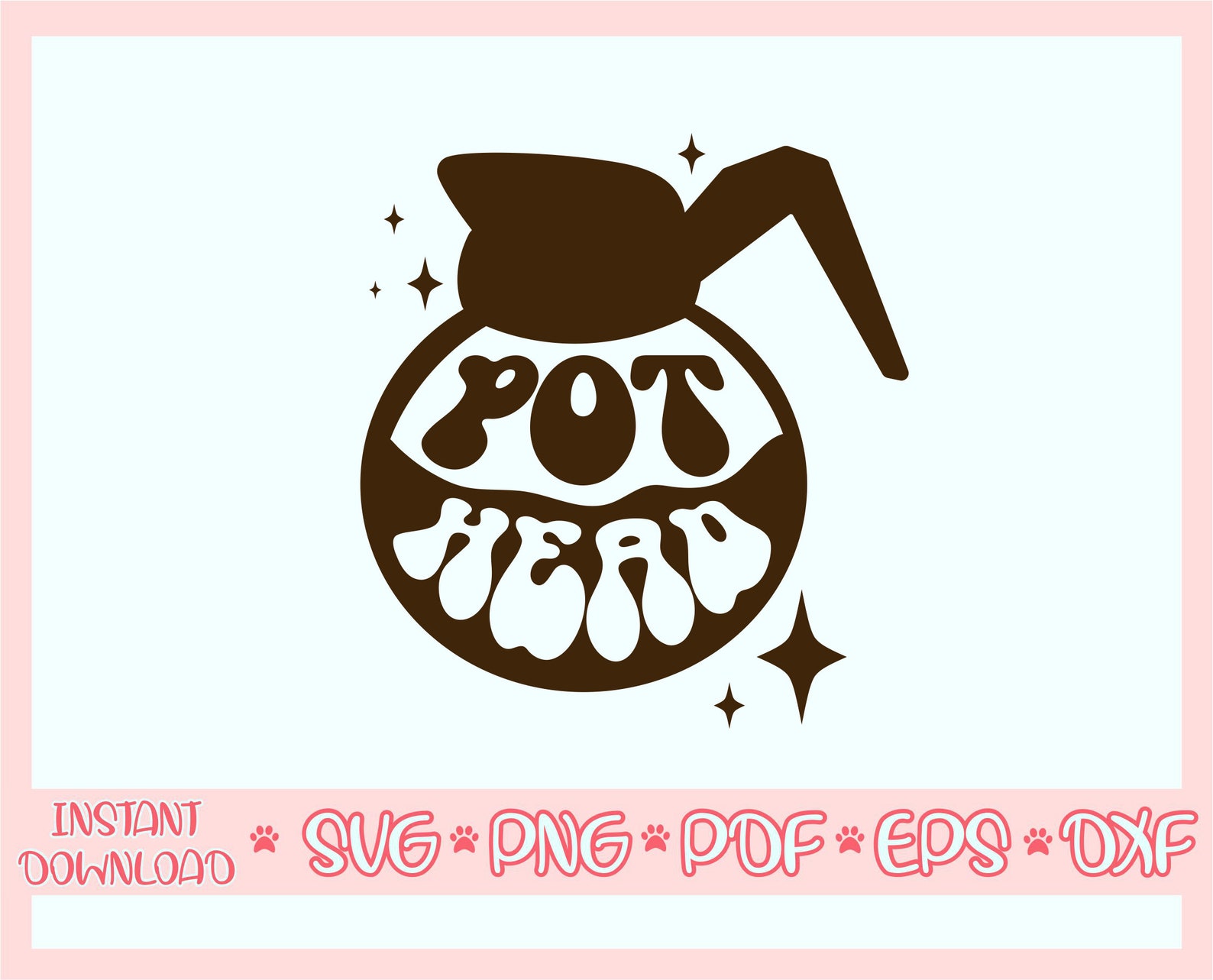 Pot Head SVG Coffee Lover Svg Coffee Pot Svg Coffee Pot Etsy