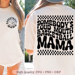 Somebody's Loud Mouth Honkbal Mama svg, Honkbal moeder svg png, Grappige honkbal mama svg, Voorvak en achterkant svg