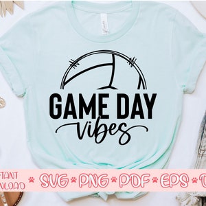 Ambiances du jour du match Volleyball svg, Volleyball svg, Volleyball Mom svg, Love Volleyball svg, Volleyball cut file, Volleyball svg cricut