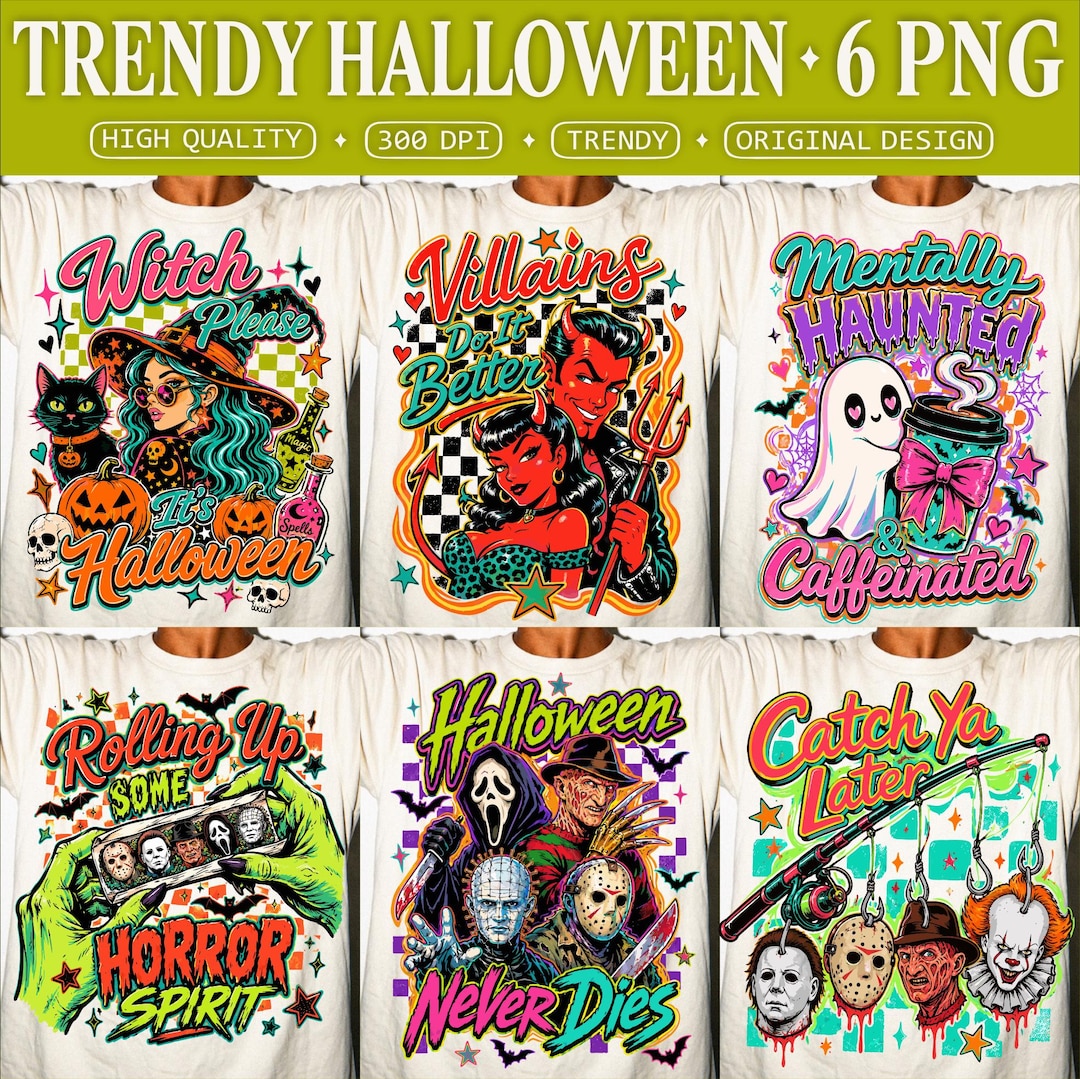 Trendy Preppy Halloween PNG, Cute Ghost Horror Movie Spooky Season ...
