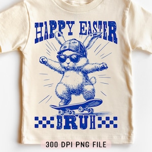 Feliz Páscoa Bruh PNG, Engraçado Legal Coelho png, Retro Crianças Páscoa png, Trendy Retro Páscoa Camisa png, Toddler Meninos Páscoa png, Sublimação