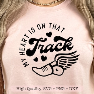 My Heart is on That Track svg, Track Mom svg, Lauf svg, Leichtathletik svg, Track Flügel svg, Track Mama svg
