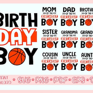 Svg d'anniversaire de basket-ball, svg de garçon d'anniversaire de basket-ball, svg de fête d'anniversaire de basket-ball, svg de ballon de basket-ball, svg d'anniversaire de sport, svg de décoration d'anniversaire