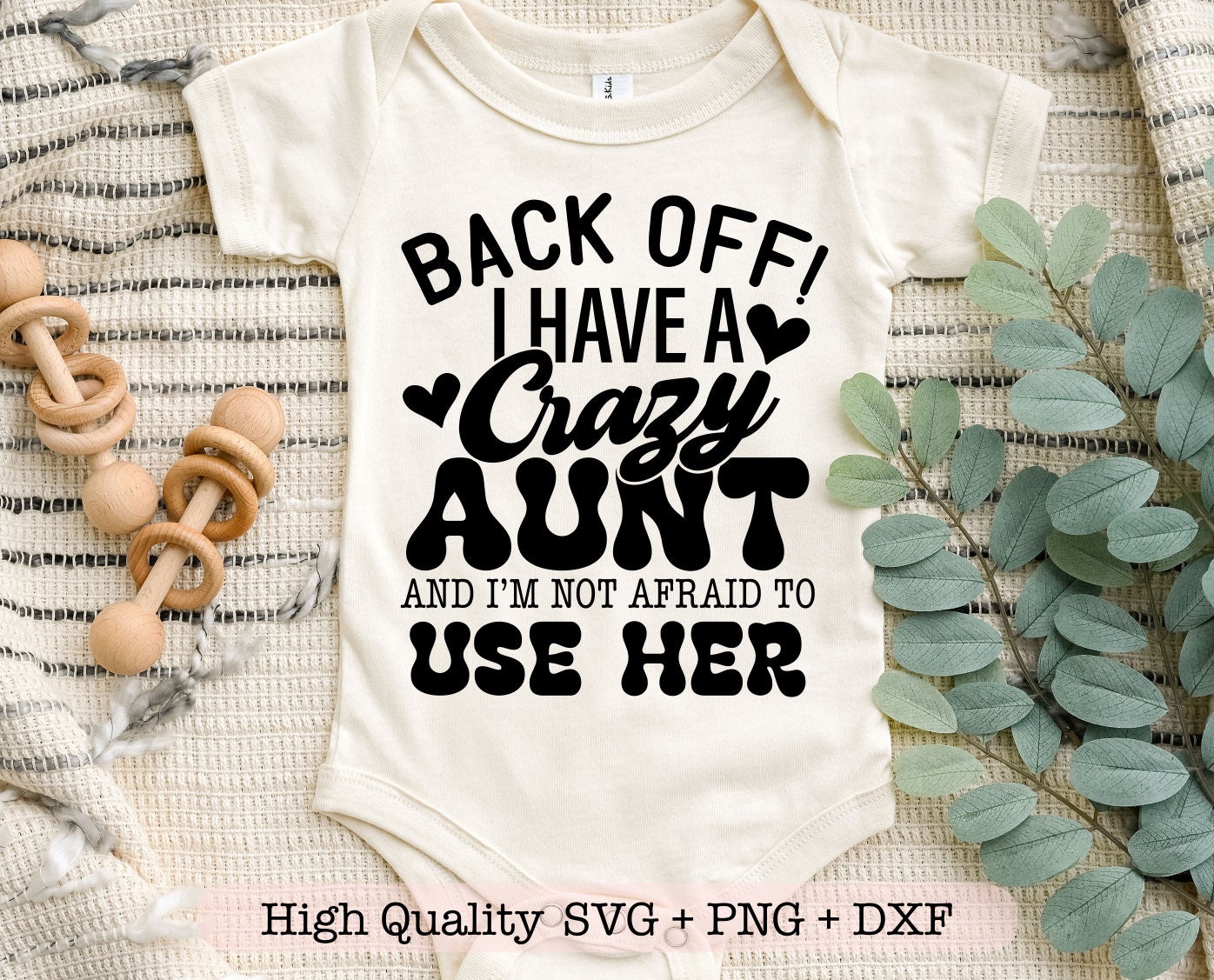thumbnail image 2 of Funny Baby Bodysuit: 'Back Off! I Have A Crazy Grandpa' - Humorous One-Piece Romper For Newborns & Infants 2 of 5
