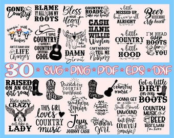 Southern girl bundle svg,Cowboy boots svg,Country girl svg,Country shirt svg,Country roads svg,Crazy lady svg,Small town girl svg