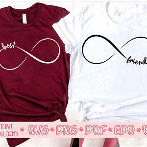 Infinity beste vriend SVG, de Infinity symbool SVG, beste vriend SVG, meisjes reis SVG, meisjes weekend SVG, bijpassende shirts SVG, bachelorette partij SVG