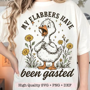 My Flabbers Have Been Gasted png, sarcastische ganshumor png, grapcadeau Rude Goose Mood Snarky Animal png, houding Adult Humor Fun Goose png