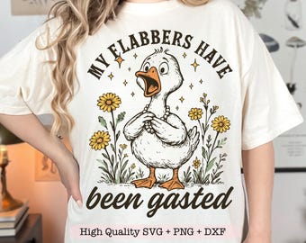 My Flabbers Have Been Gasted PNG, Sarcastic Goose Humor png, Gag Gift Rude Goose Mood Snarky Animal png, Attitude Adult Humor Fun Goose png