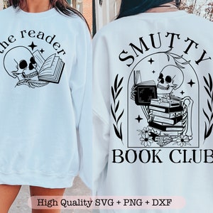 Smutty Book Club svg, Trendy Bookish svg, Smut Book Lover svg, Smutty Reader svg, Spicy Book svg