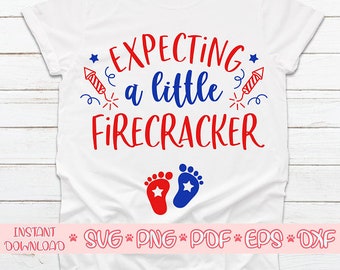 Expecting a little Firecracker svg,4th of July svg,Independence day svg,USA svg,Memorial day svg,Patriotic svg,Merica svg,America svg
