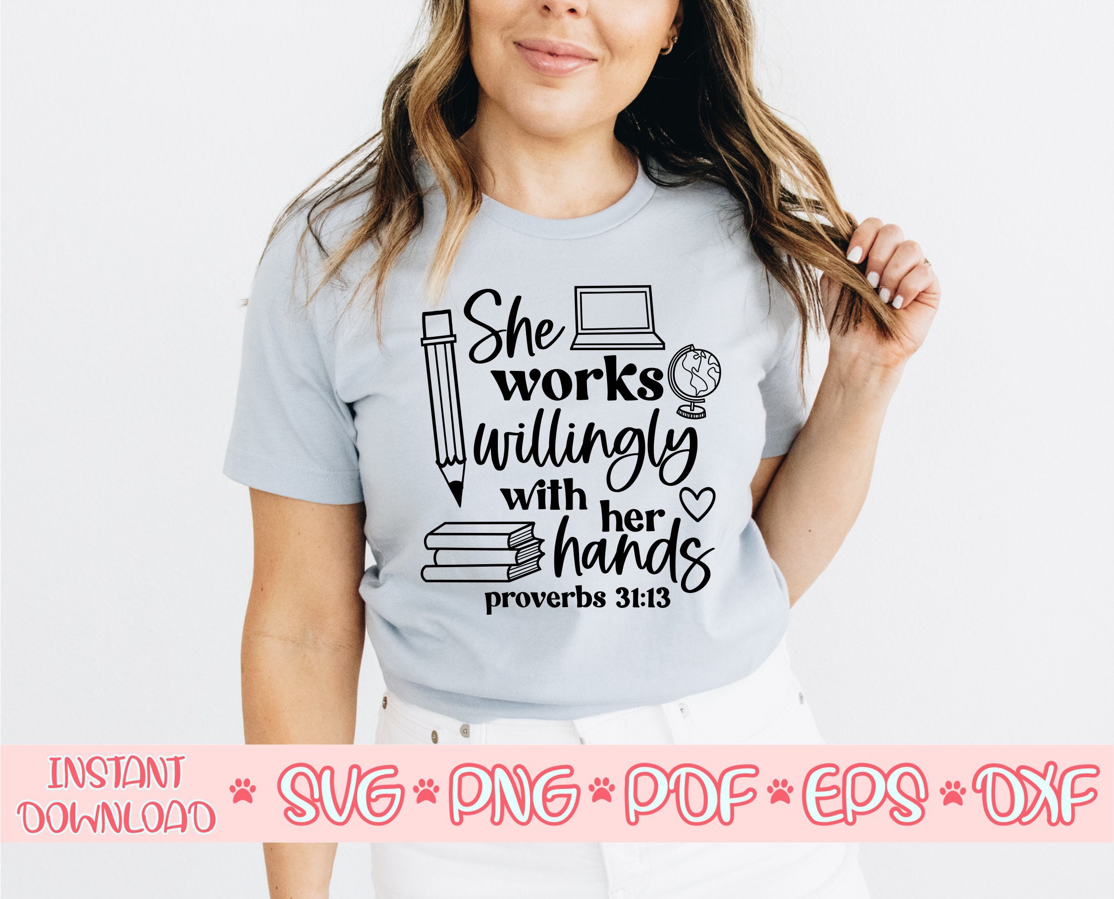 She Works Willingly With Her Hands, Proverbs 31:13, Catholic Stickers, Bible  Verse Sticker, Bible Journaling, Christian Stickers, Tailor 