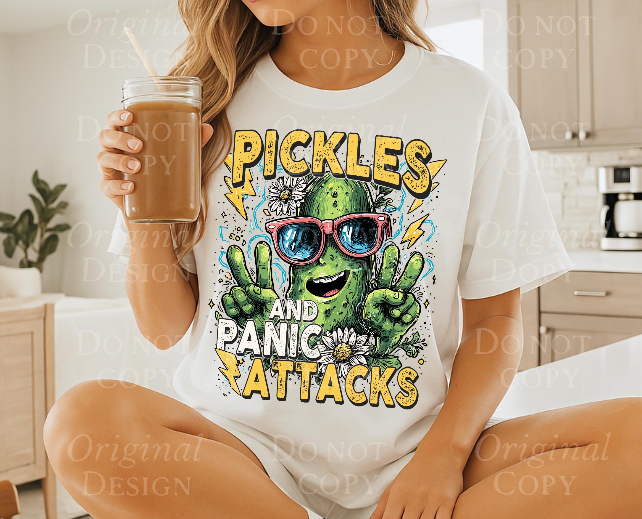Pickles and Panic Attacks PNG, Funny Pickle Mental Health Humor Snarky ...