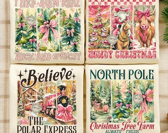 Rustic Christmas PNG Bundle, Preppy Trees Bows Cowboy Holiday Christmas Polar Express Believe North Pole Tree Farm Fresh Winter Xmas PNG