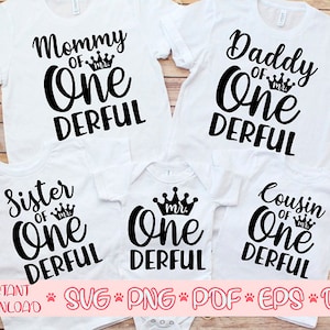 M. One Derful svg,Mr Onederful svg,Birthday boy svg,1st birthday svg,Family birthday svg,First birthday svg,Baby onesies svg