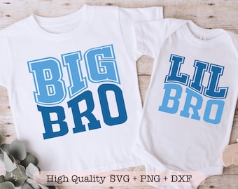 Big Bro Lil Bro svg, großer Bruder svg, kleiner Bruder svg, Kleinkind Shirt svg, svg-Dateien für Cricut
