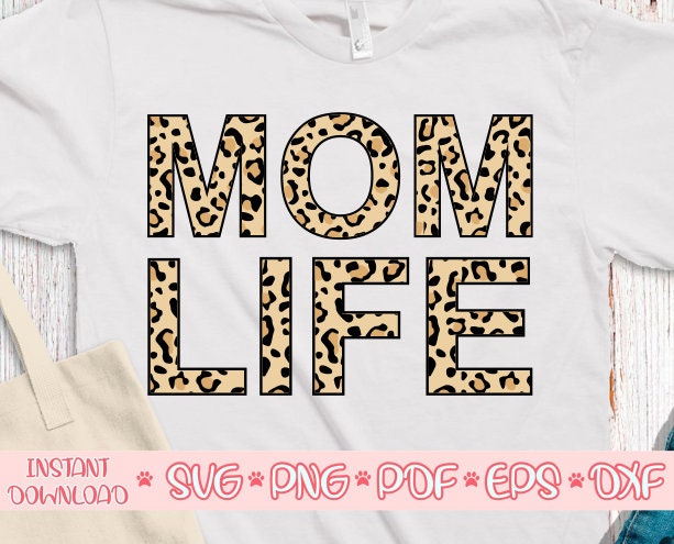 Leopard Mom life svgLeopard print svgMom life svgFunny mom | Etsy
