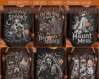 Vintage Halloween PNG, Spooky Ghost Pumpkin Scream, Retro Horror Halloween