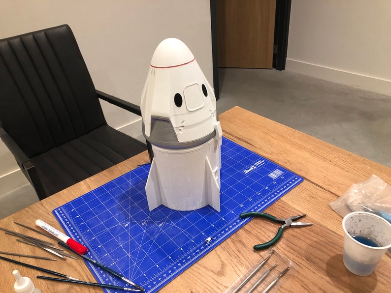 Spacex Crew Dragon 3D Printable Model Kit Digital | Etsy