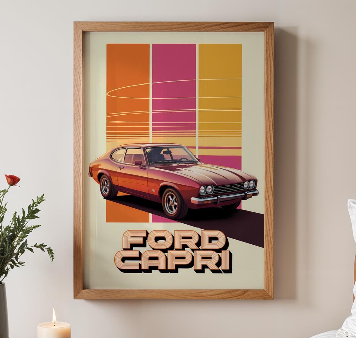FORD Vintage Car Poster Prints | Retro Automobile Art | Automotive