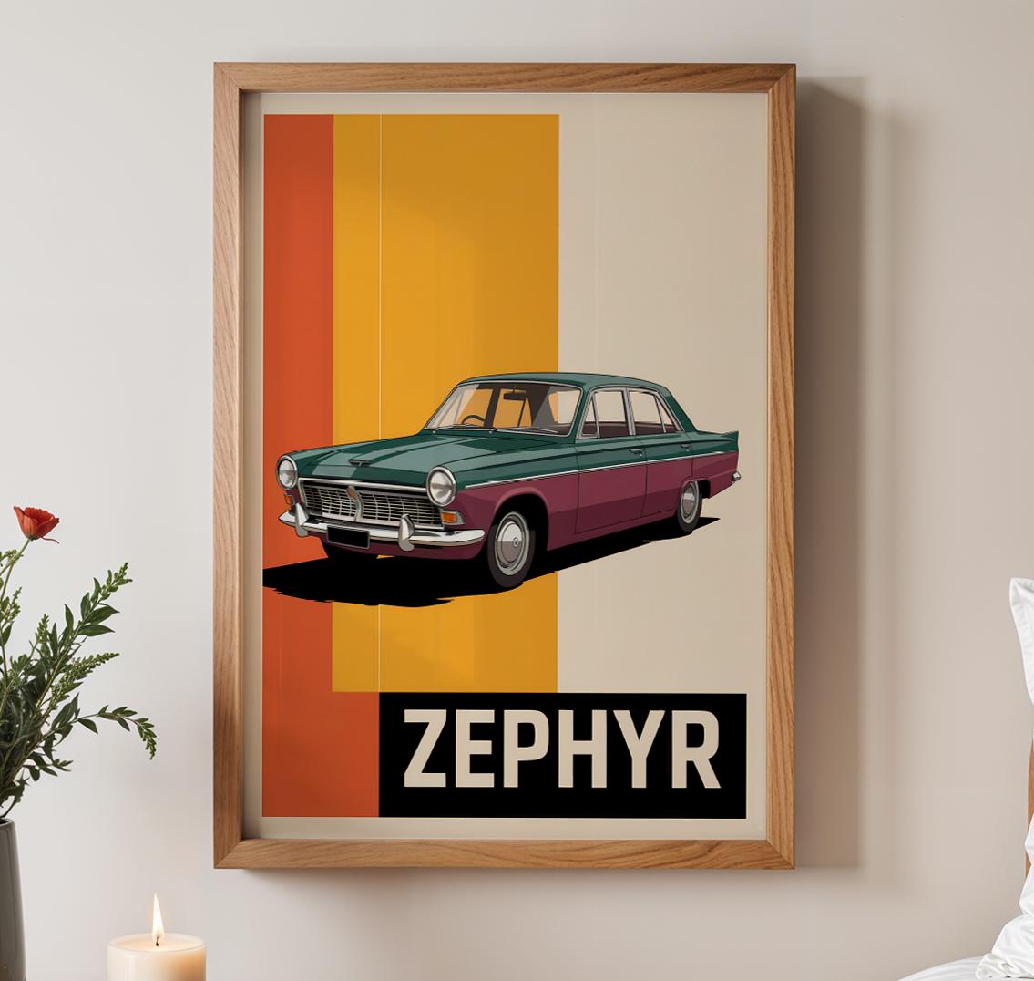 FORD Vintage Car Poster Prints | Retro Automobile Art | Automotive