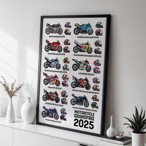 2025 Motorcycle Grand Prix Poster, gift for him Print Art wall decor, ideal gift for MotoGP Moto GP fan