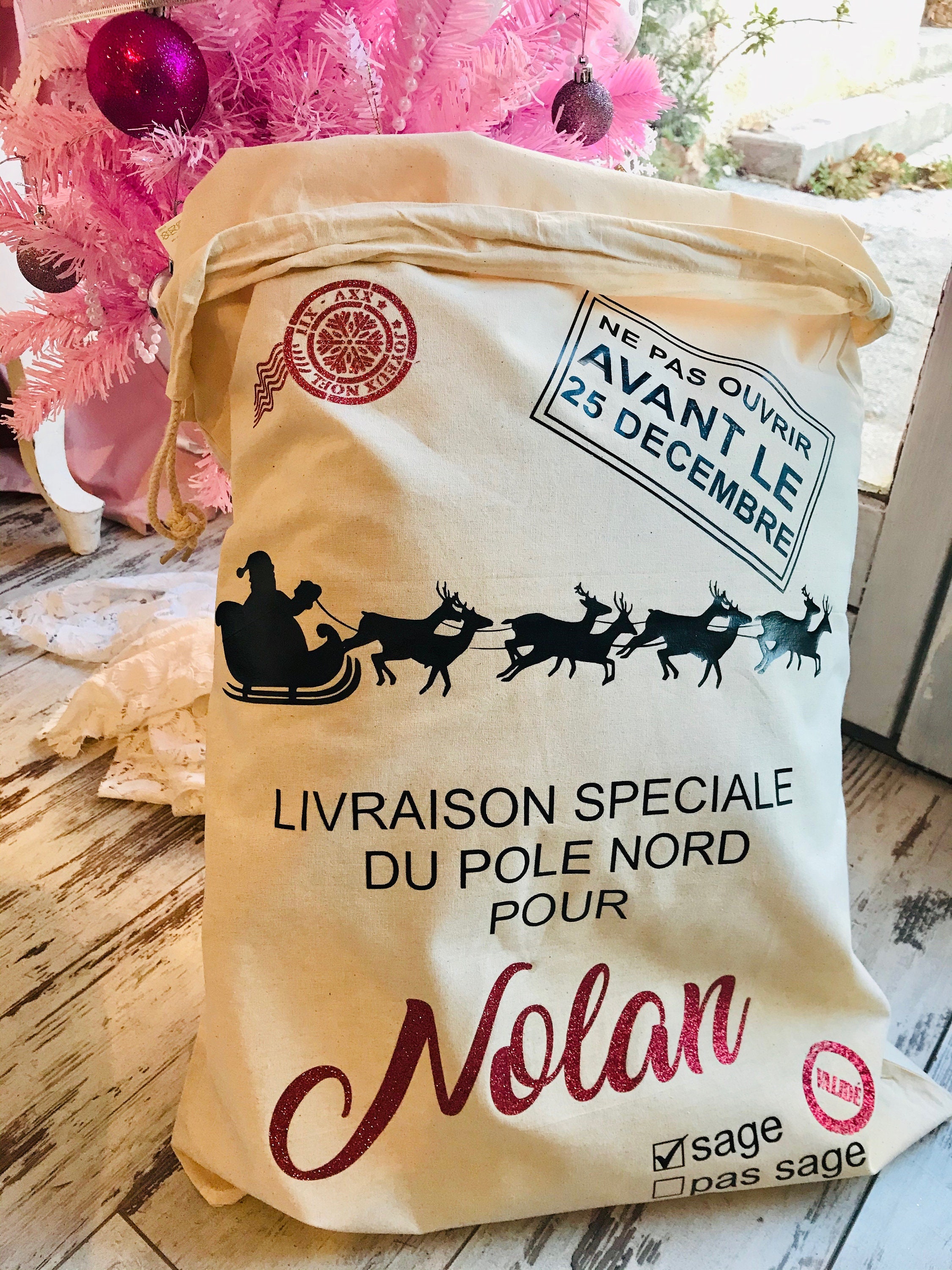 Hotte de Noël Personnalisée