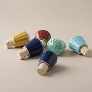 Hand-Painted Ceramic Wine Bottle Stopper: Unique Wine Lover Gift Homeware, Wineful Gift