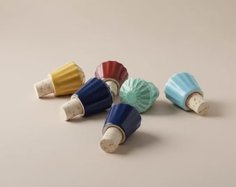 Hand-Painted Ceramic Wine Bottle Stopper: Unique Wine Lover Gift Homeware, Wineful Gift