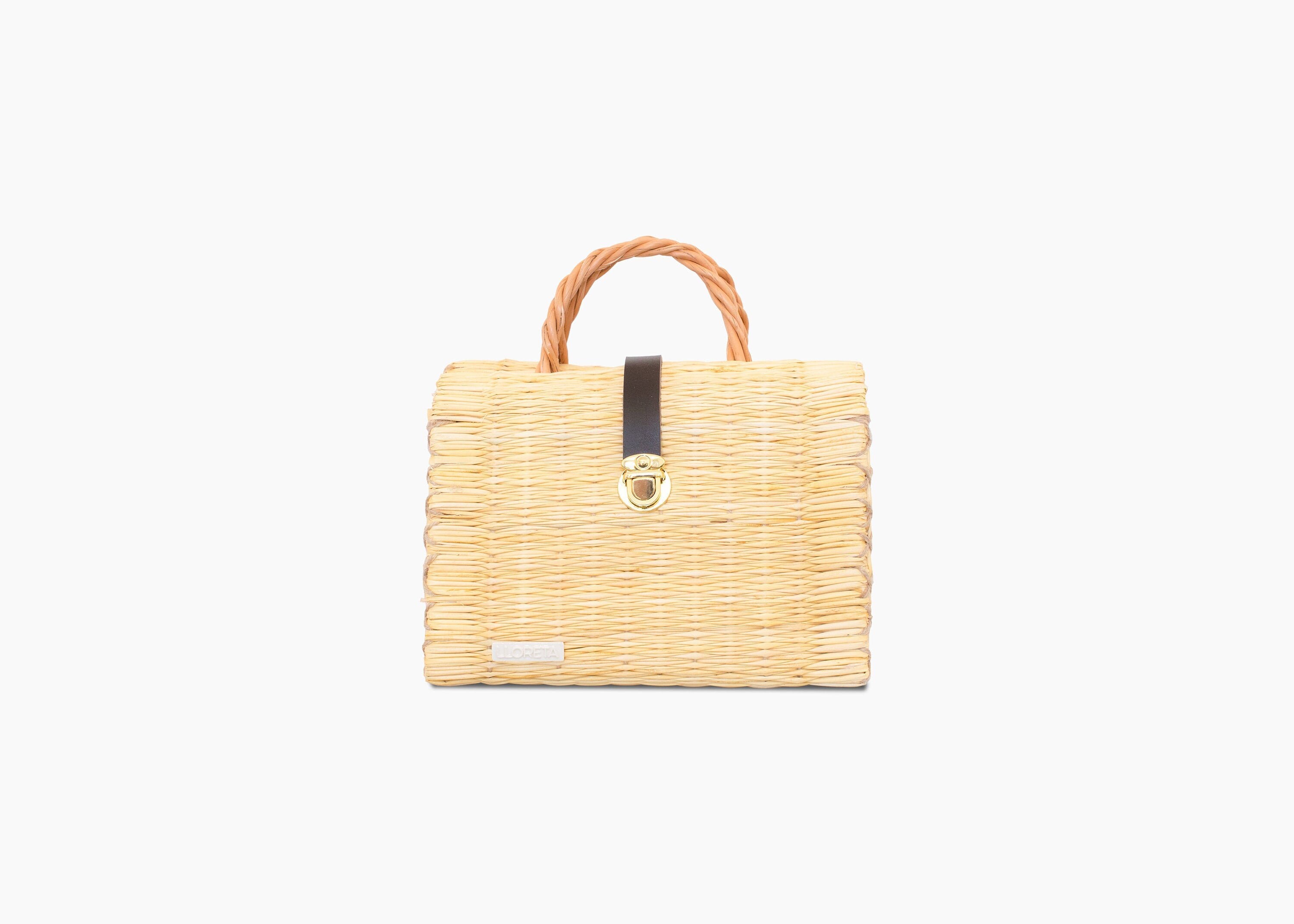 Alice - Borsa basket di paglia, borsa biologica / Lloreta®