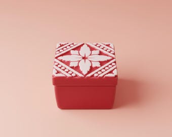 Ceramic Proposal Ring Box, Azulejo Tile Engagement Box, Terracotta Keepsake Box for Ring, Will You Marry Me Gift, Romantic Gift Her