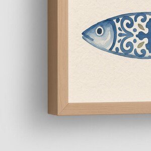 Portuguese Sardine Wall Art: Sardines Painting, Coastal Home Decor Sardine Art, Mediterranean Kitchen Art, Homedecor Gift, Fish Lovers Gift image 8