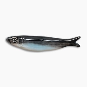 Keramische sardine, handgemaakt sardinecadeau, wanddecoratie, woondecoratie Lloreta® afbeelding 1