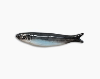 Keramische sardine, handgemaakt sardinecadeau, wanddecoratie, woondecoratie | Lloreta®