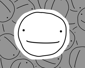 Dream Smiley Face Vinyl Sticker, Die Cut Minecraft Logo