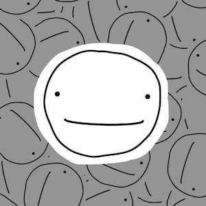 Naklejka winylowa z uśmiechniętą buźką Dream Smiley Buźka, zestaw wycinanych naklejek Minecraft na butelkę z wodą, dziennik, laptopa itp.
