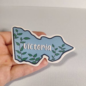 Pegatina de vinilo de los estados australianos, pegatina de mapa Victoria troquelada para botella de agua, diario, computadora portátil, etc.