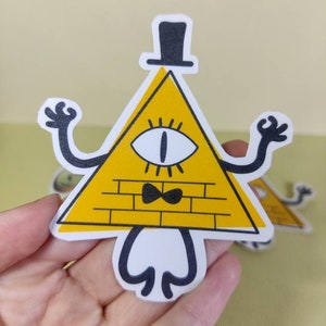 Bill Cypher-vinylsticker, gestanste Gravity Falls-stickers voor bidon, dagboek, laptop enz.