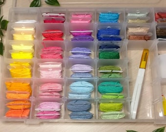 Embroidery Thread Bobbins, Floss Cards, Cross Stitch Organizer